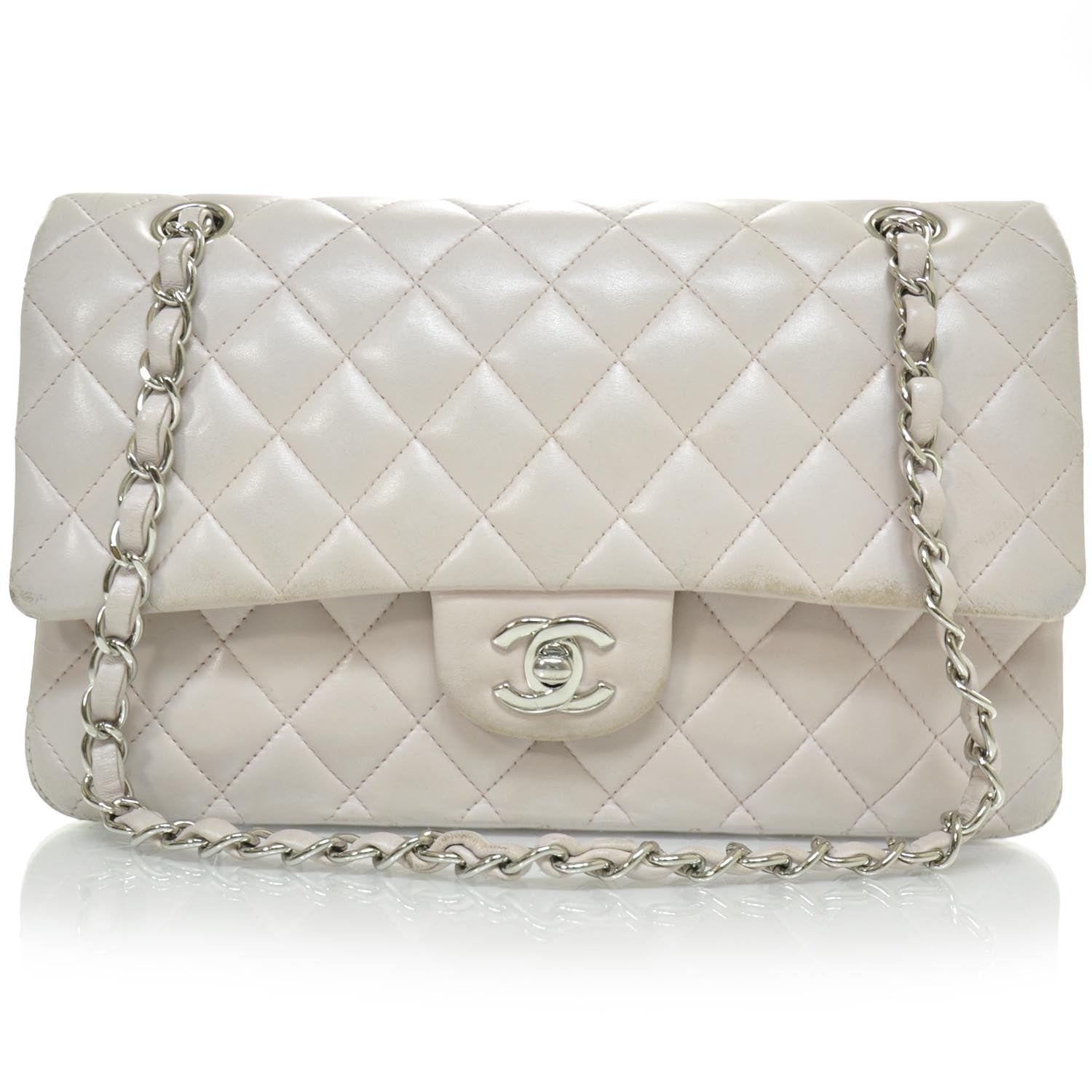 Chanel Lambskin Quilted Medium Double Flap Light Pink 1 of 10
