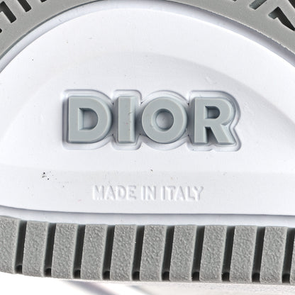 Christian Dior Smooth Calfskin Oblique Galaxy Perforated Mens B27 Mid Top Sneakers 42 Beige Blue 7 of 8