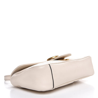 Gucci Calfskin Matelasse Small GG Marmont Shoulder Bag White 4 of 7