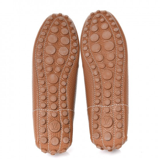Louis Vuitton Grained Calfskin Close Up Flat Loafer 39 Brown 5 of 10