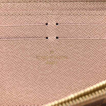 Louis Vuitton Damier Azur Clemence Wallet Rose Ballerine 6 of 13