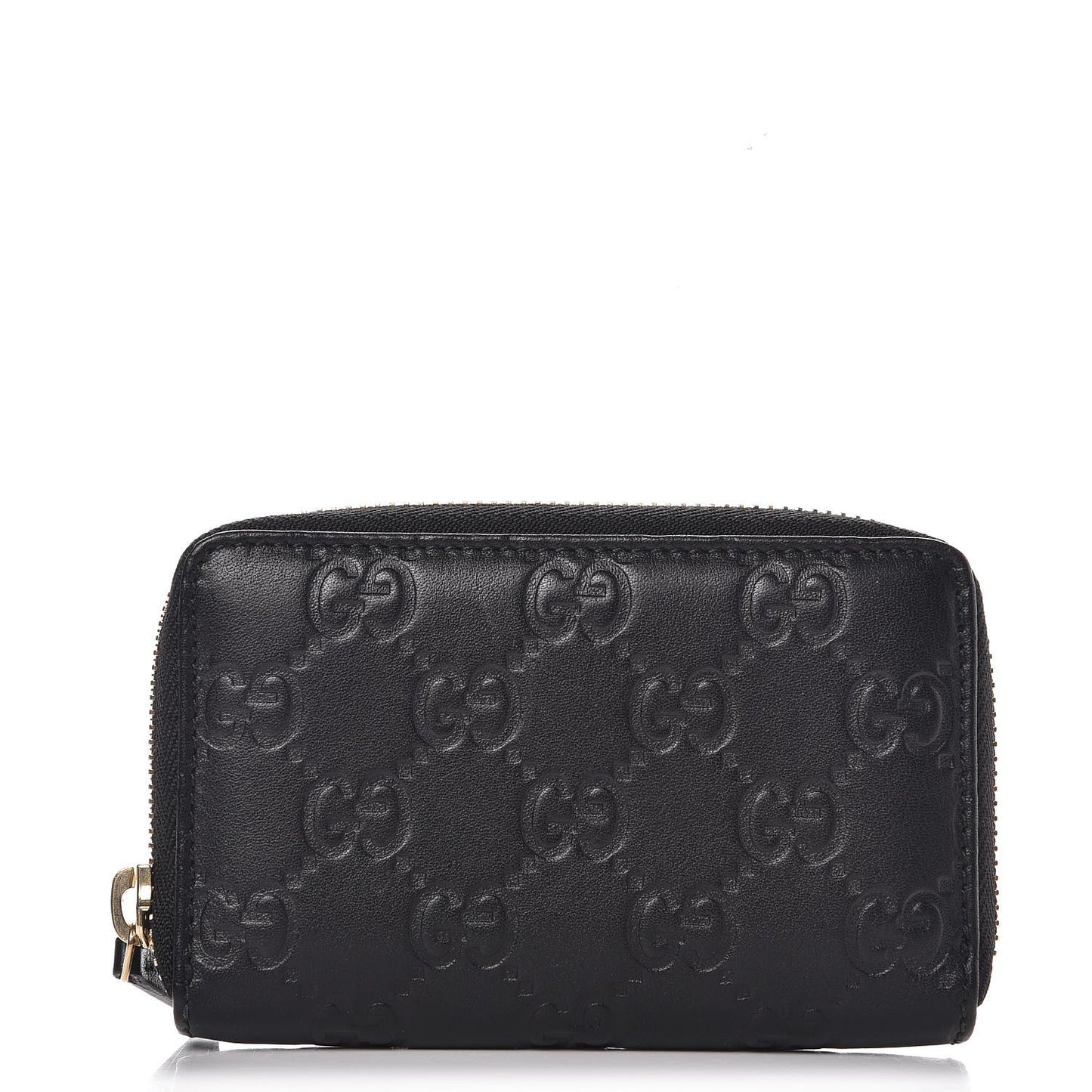 Guccissima Zip Around Card Case Black