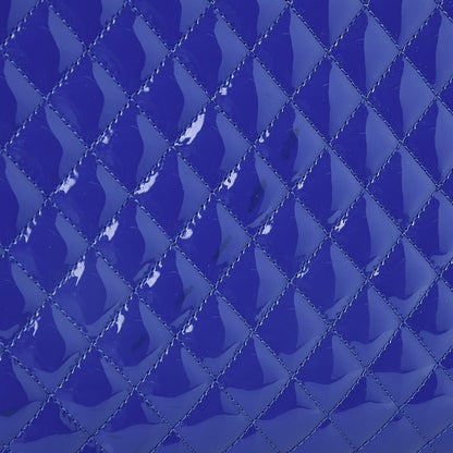 Chanel Patent Calfskin Quilted Plexiglass Boy Shopping Tote Blue 8 of 8
