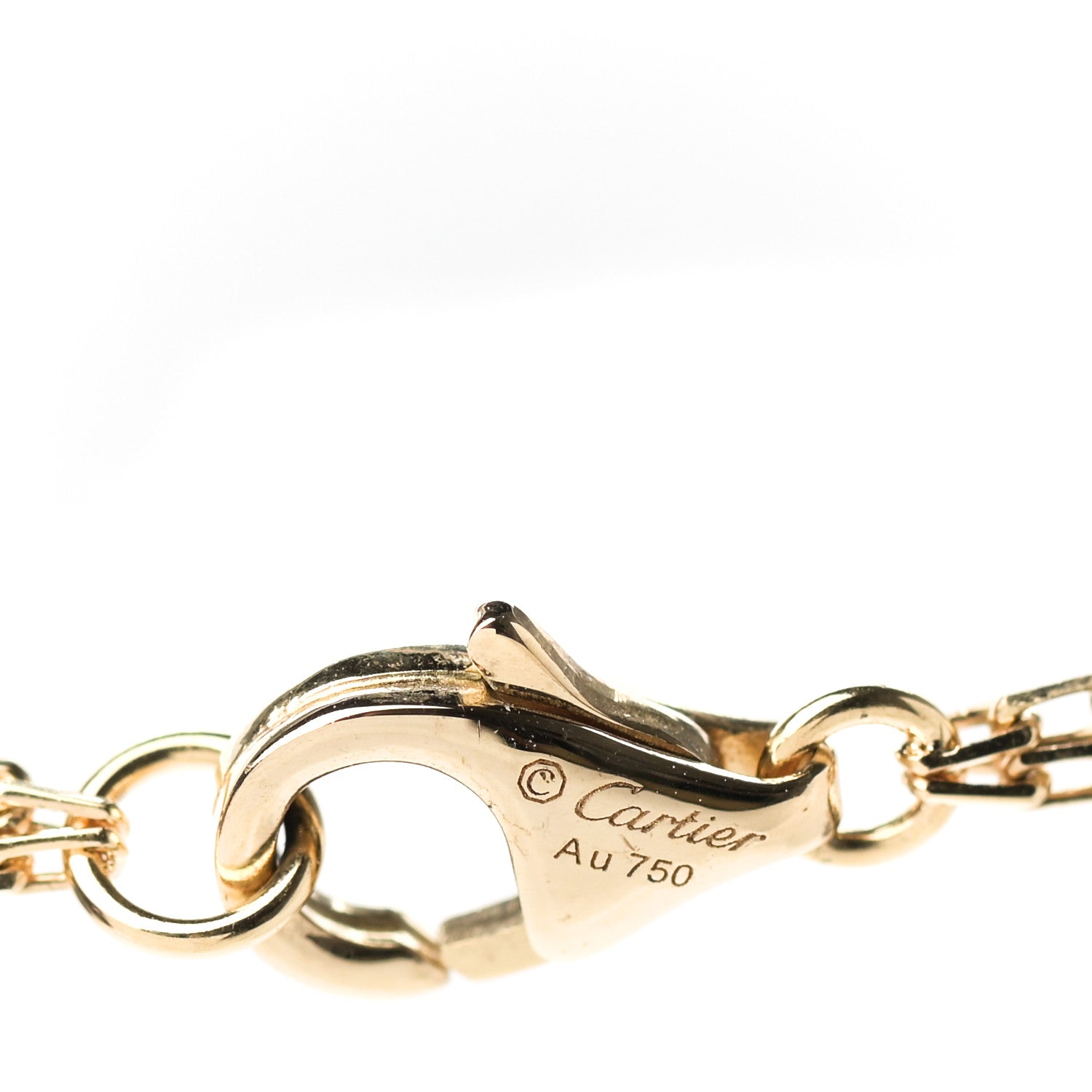Cartier 18K Yellow Gold 2 Diamond LOVE Necklace 6 of 8