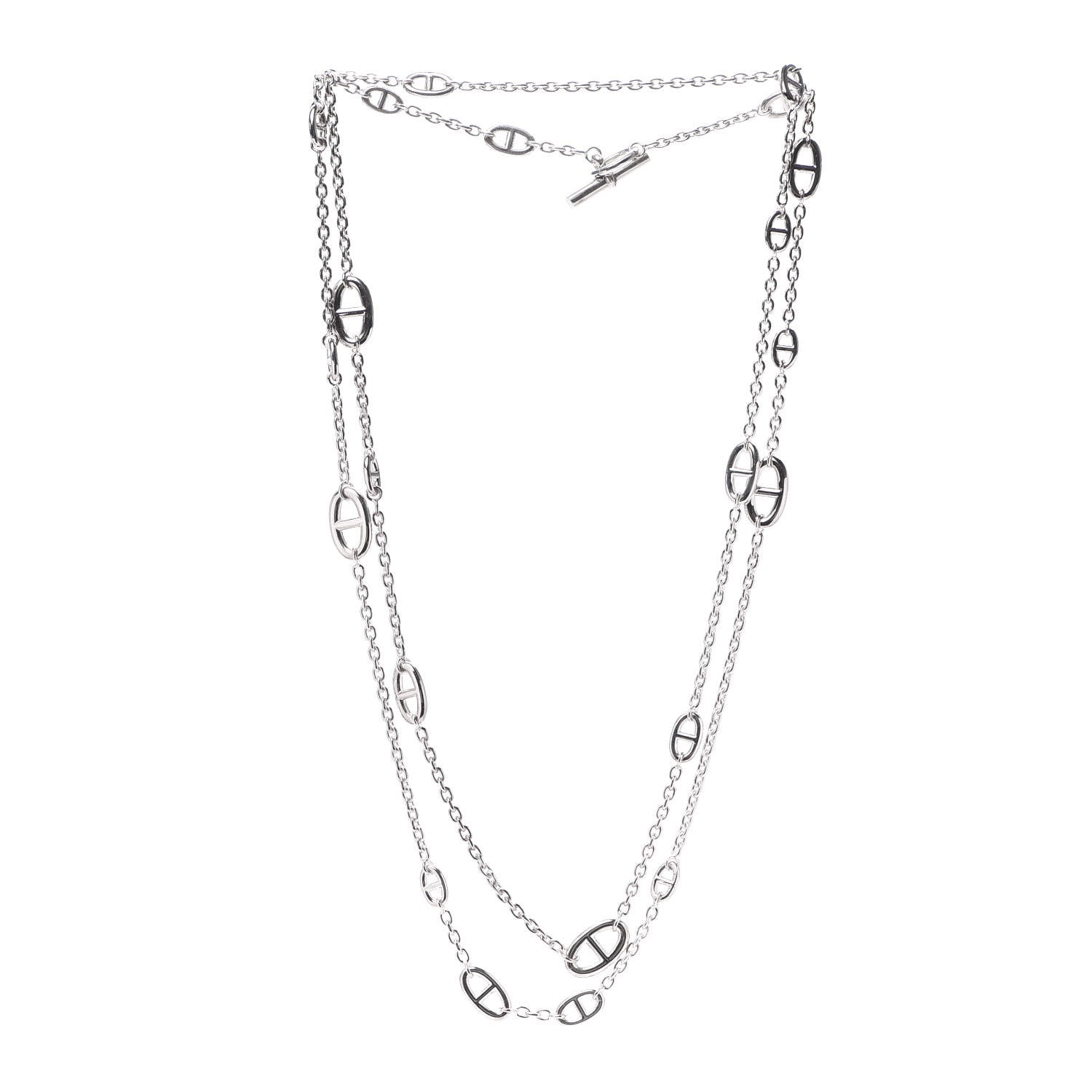 Hermes Sterling Silver Farandole Necklace 160 3 of 5