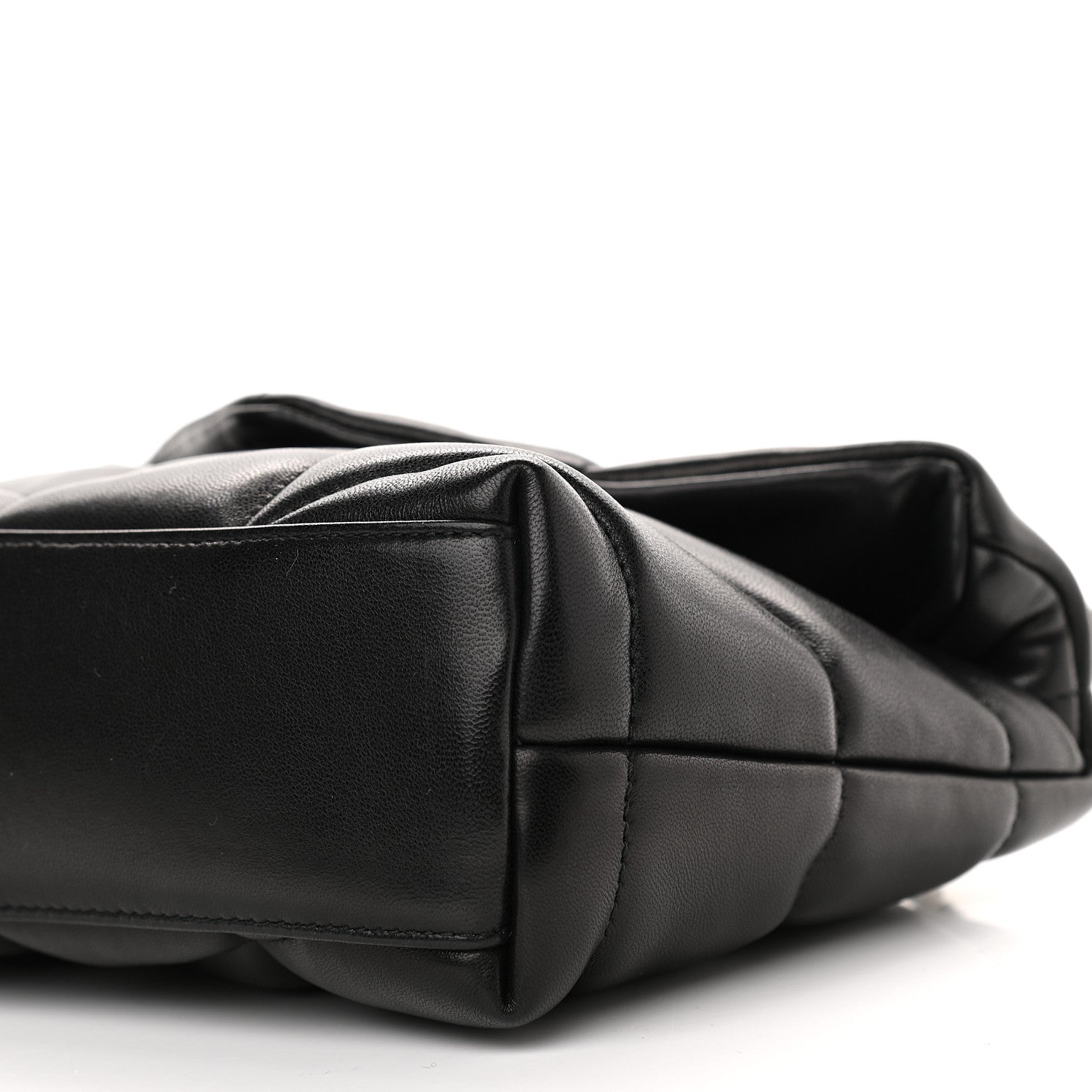 Saint Laurent Lambskin Quilted Toy Loulou Puffer Monogram Chain Satchel Black 8 of 8