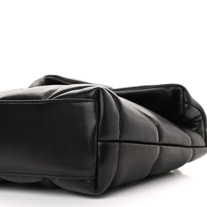 Saint Laurent Lambskin Quilted Toy Loulou Puffer Monogram Chain Satchel Black 8 of 8