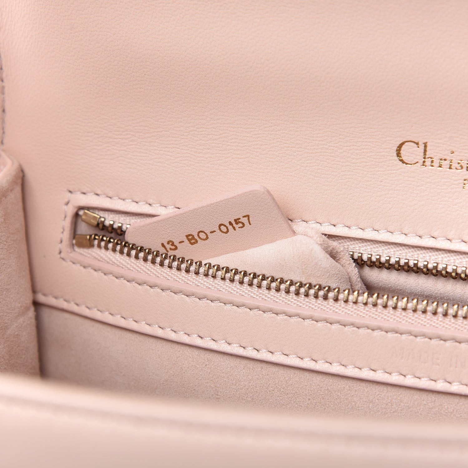 Christian Dior Lambskin Studded Small Diorama Flap Bag Nude 9 of 10