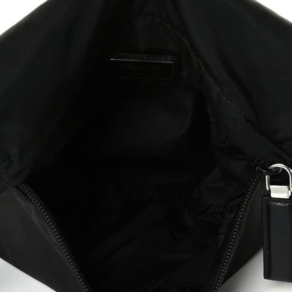 Prada Nylon Flat Messenger Bag Black 5 of 7