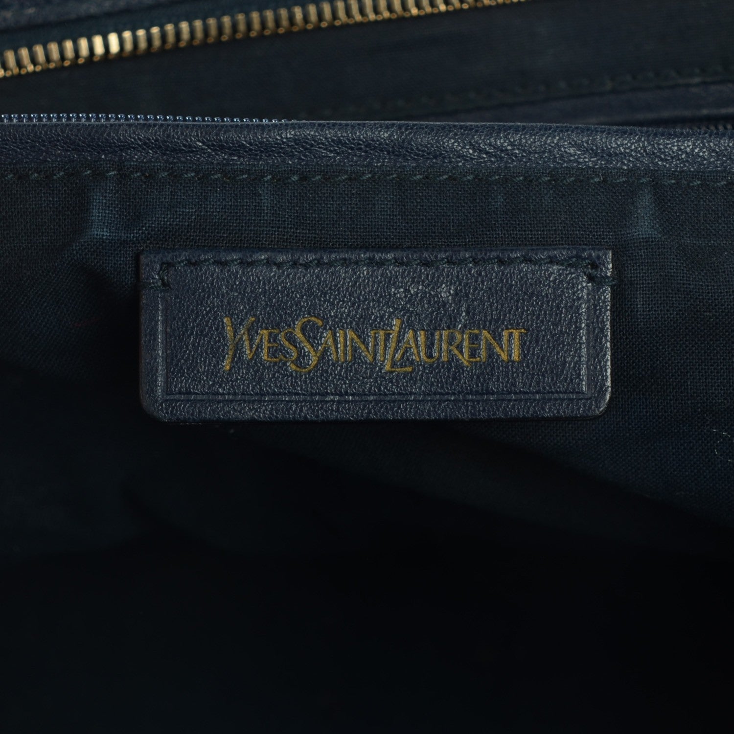 Saint Laurent Sheepskin Medium Cabas Chyc Navy 6 of 7