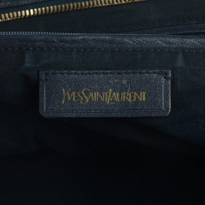 Saint Laurent Sheepskin Medium Cabas Chyc Navy 6 of 7