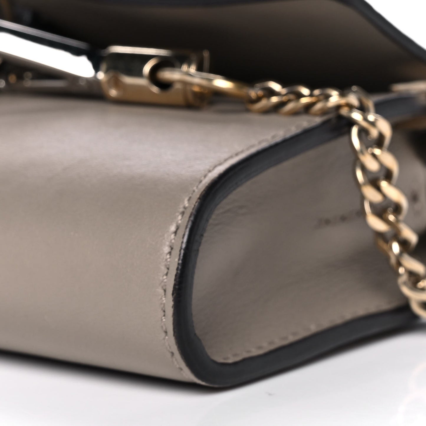 Suede Calfskin Mini Faye Shoulder Bag Motty Grey