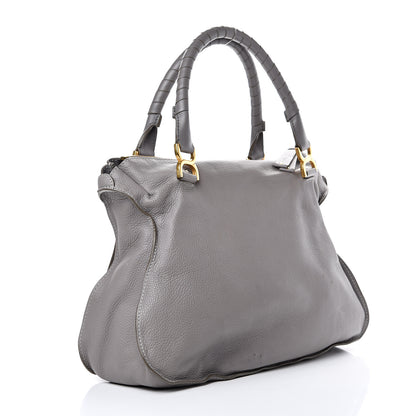 Chloe Calfskin Large Marcie Satchel Cashmere Grey 2 of 16