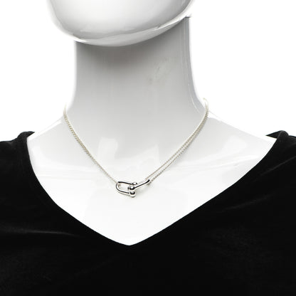 Tiffany Sterling Silver Double HardWear Link Pendant Necklace 2 of 4