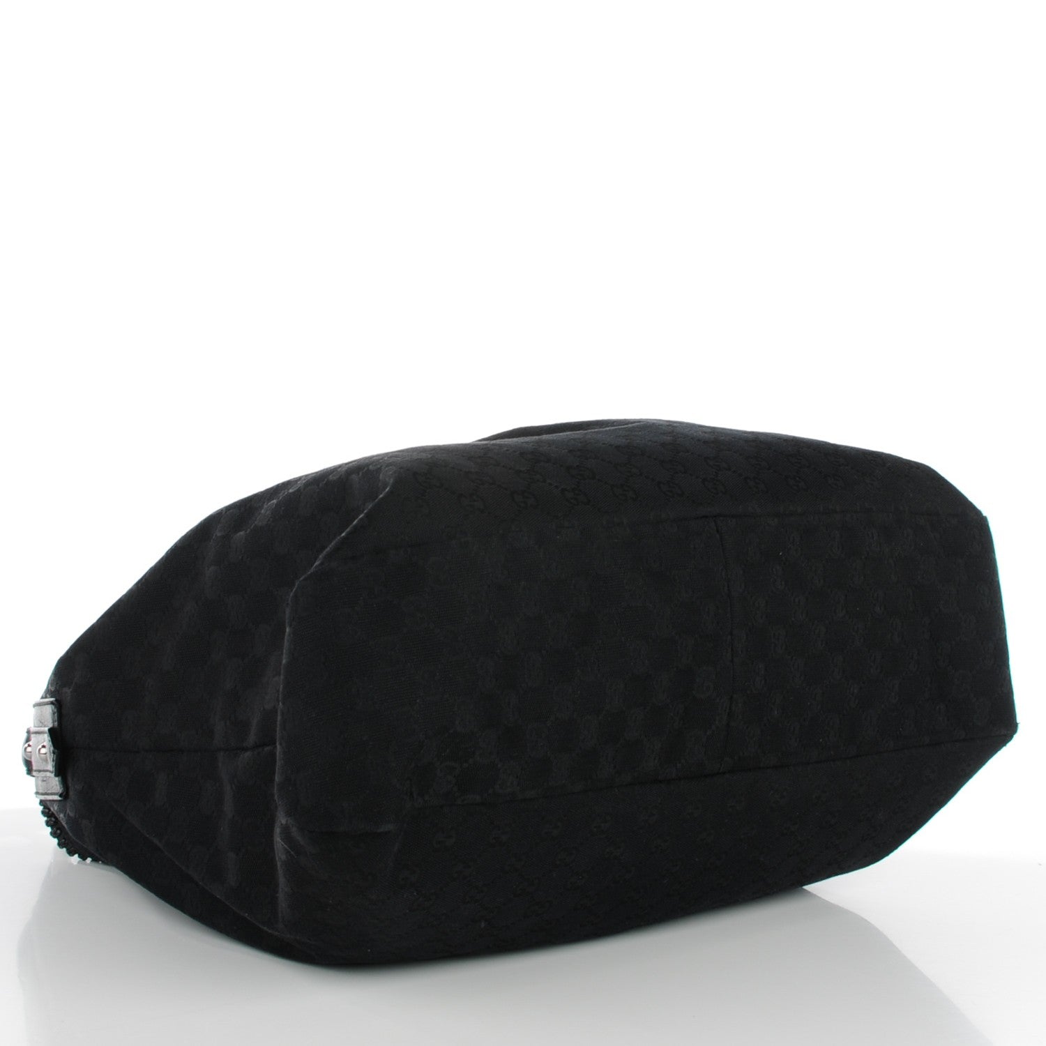 Gucci Monogram Large Horsebit Chain Hobo Black 4 of 14