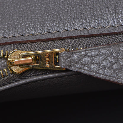 Hermes Taurillon Clemence Birkin 35 Etain 19 of 37