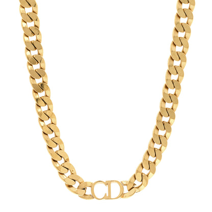 Christian Dior Metal Danseuse Etoile Chain Choker Necklace Gold 1 of 5