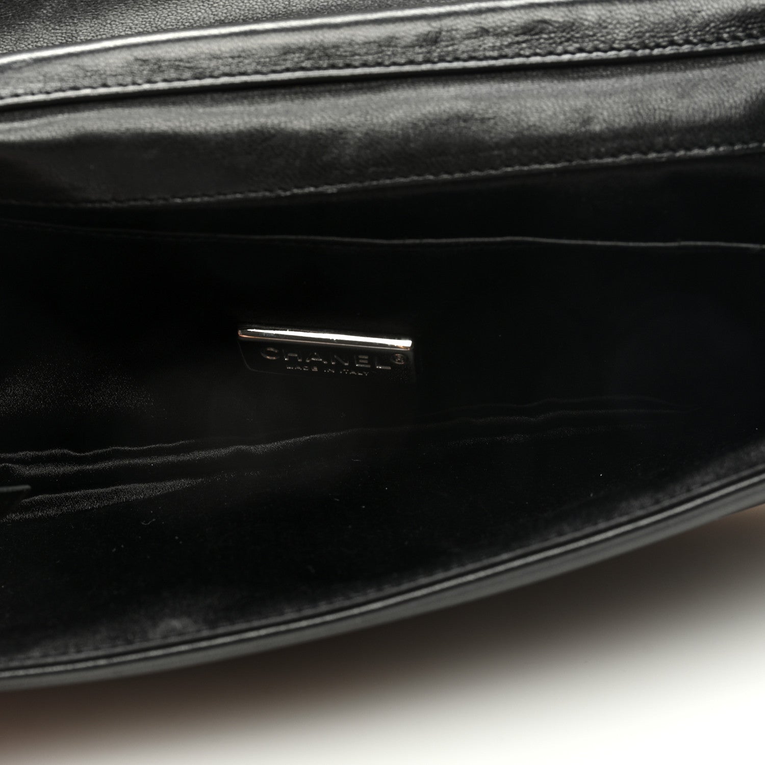 Chanel Lambskin Quilted Butterfly Clutch With Chain Black 5 of 9