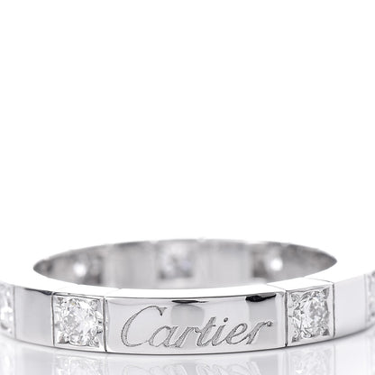 Cartier 18K White Gold Diamond Lanieres Half Eternity Band Ring 49 4.75 4 of 6