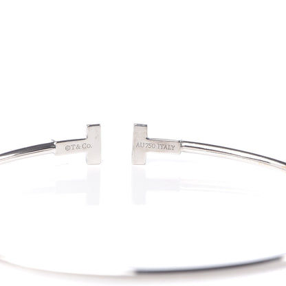 Tiffany 18K White Gold Narrow T Wire Bracelet 4 of 5