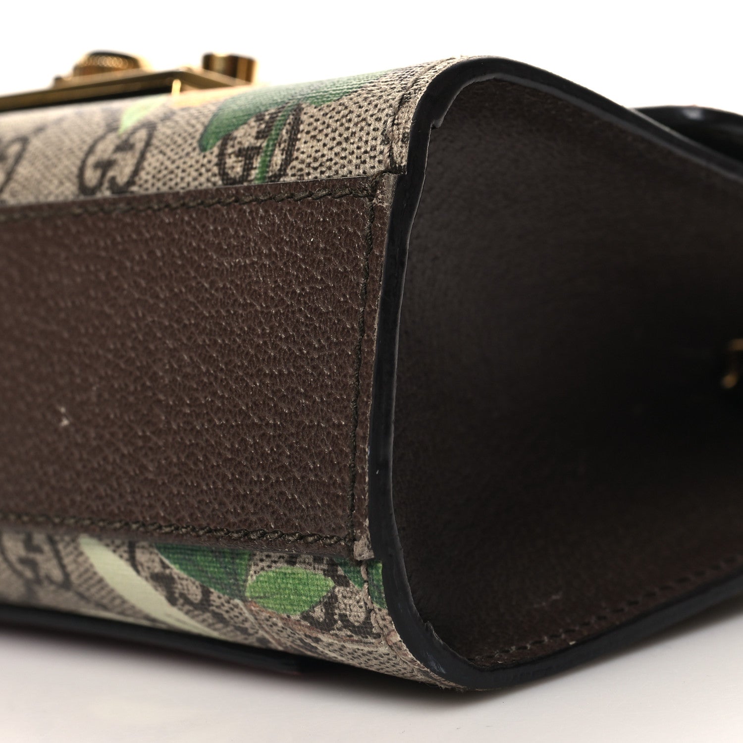 Gucci GG Supreme Monogram Tian Small Padlock Shoulder Bag Beige Multicolor New Acero 10 of 12