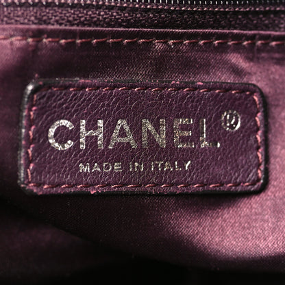 Chanel Metallic Snakeskin Crochet Large Soft and Chain Hobo Burgundy Multicolor 7 of 10