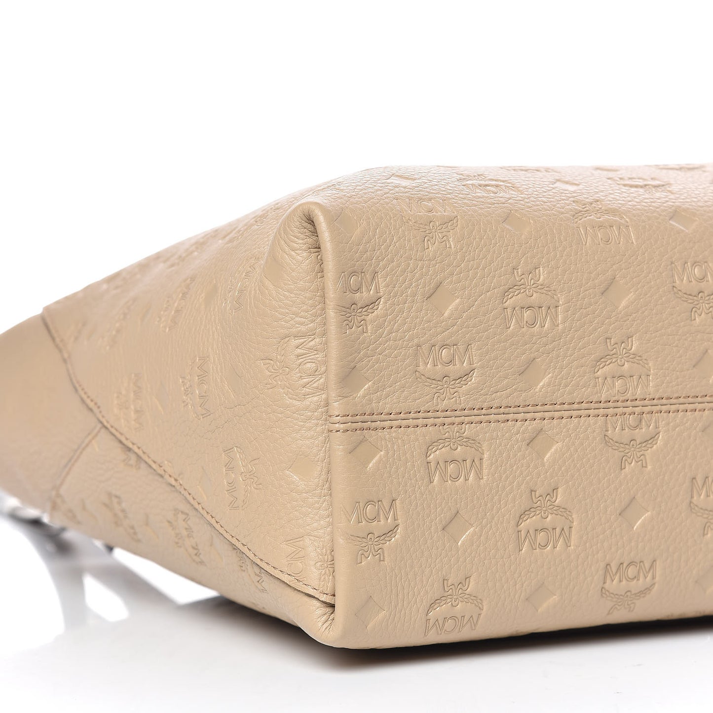 Calfskin Ottomar Monogram Medium Klara Top Zip Tote New Beige