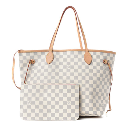 Louis Vuitton Damier Azur Neo Neverfull MM Rose Ballerine 1 of 10