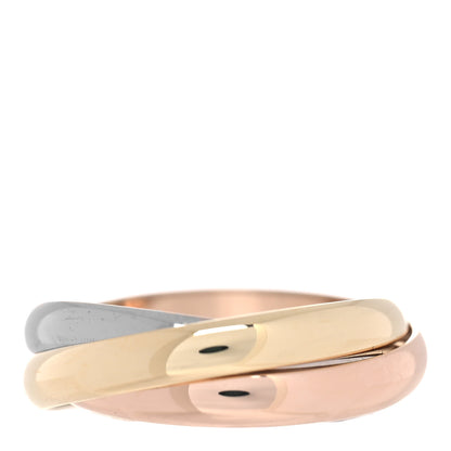 Cartier 18K Pink Yellow White Gold Small Trinity Ring 52 6 3 of 5