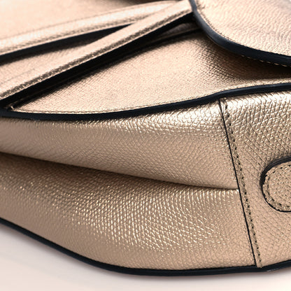 Christian Dior Metallic Grained Calfskin Saddle Bag Gold 11 of 11