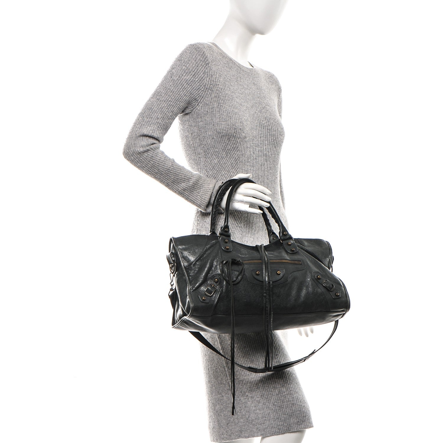 Balenciaga Agneau Classic Hardware Part Time Anthracite 2 of 8