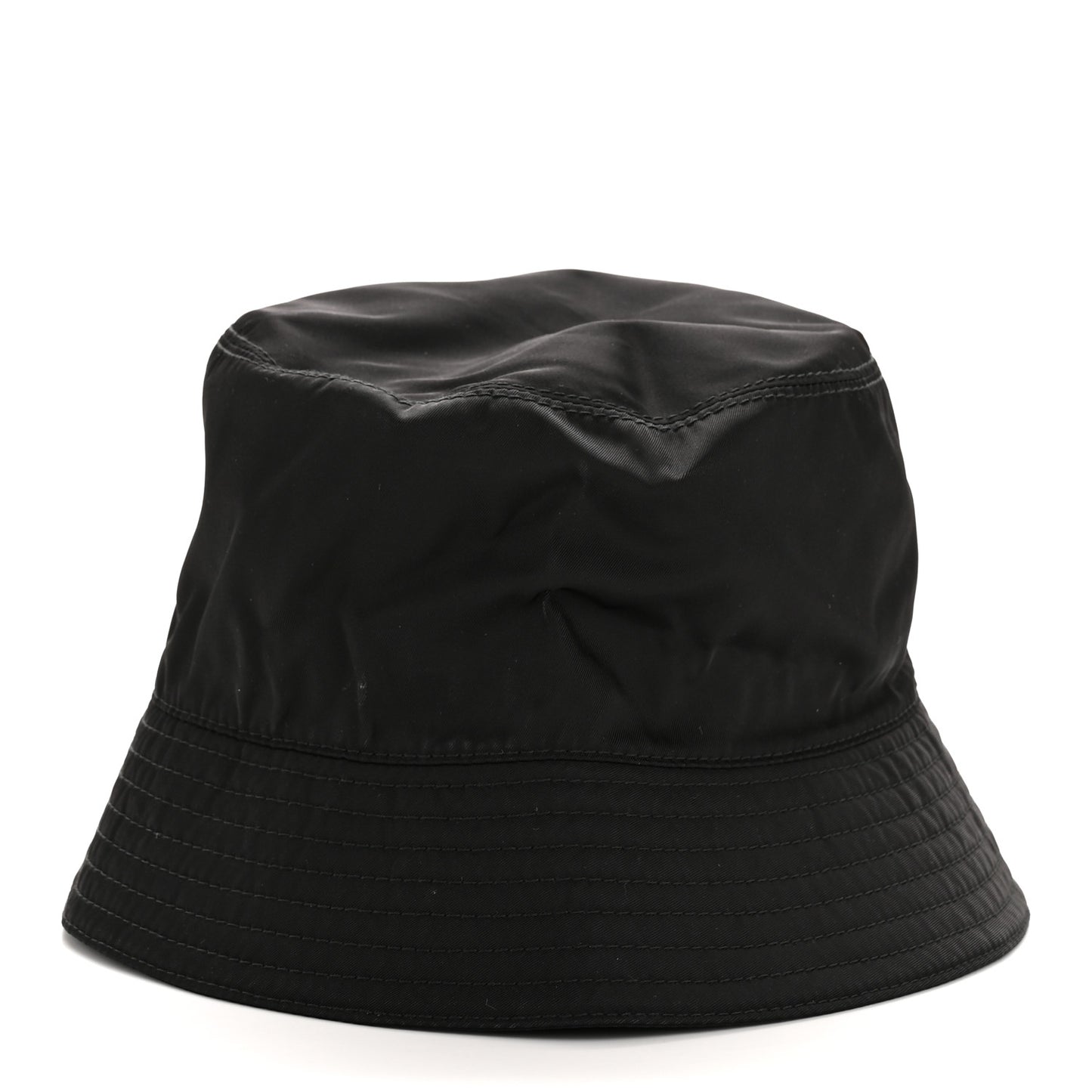 Re-Nylon Metal Triangle Logo Womens Bucket Hat S Black