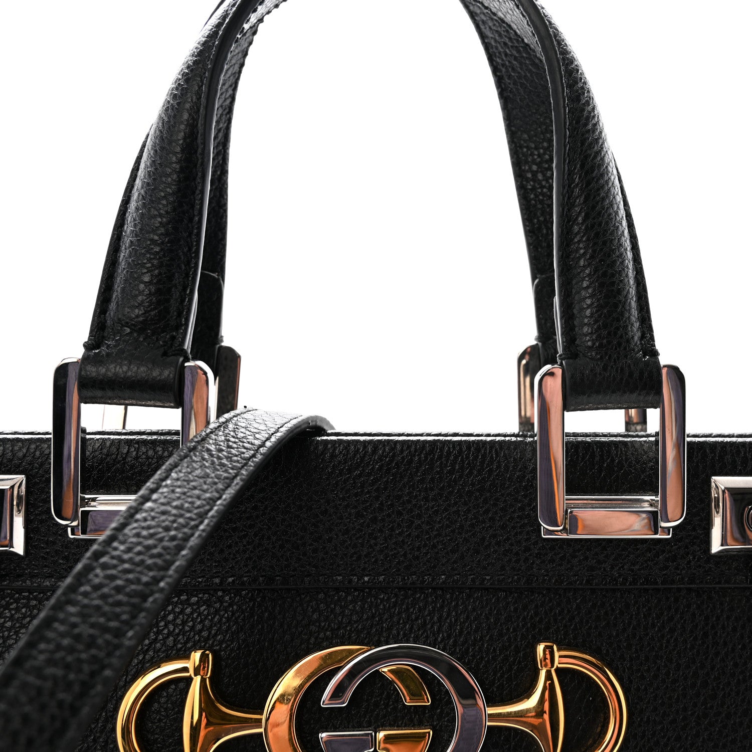 Gucci Grainy Calfskin Small Zumi Top Handle Bag Black 1889911