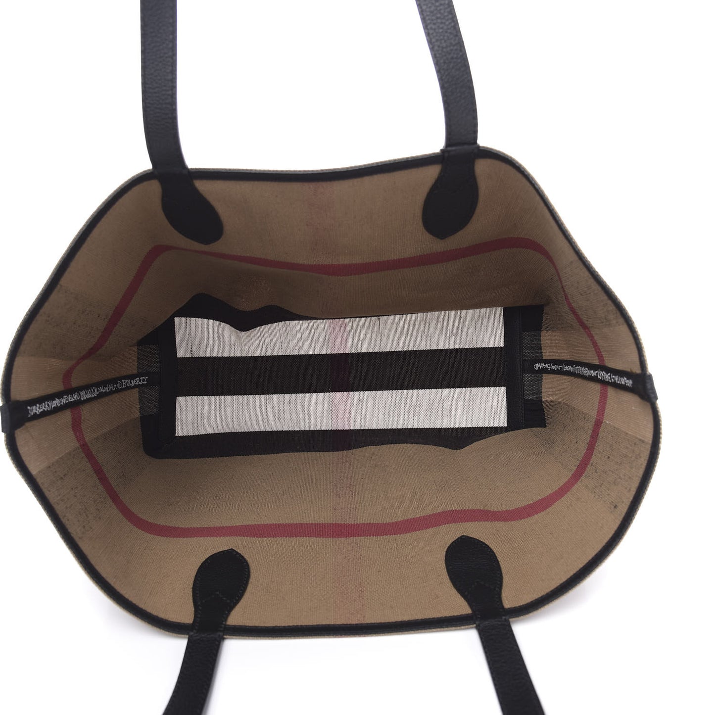 Coated Canvas Mega Check Medium Doodle Tote Black