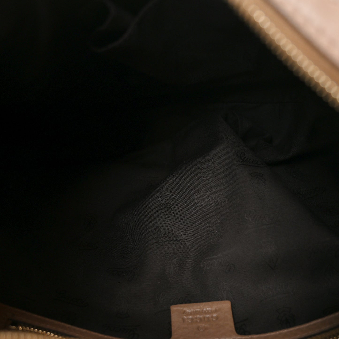 Calfskin Suede Large Horsebit Web Hobo Tan