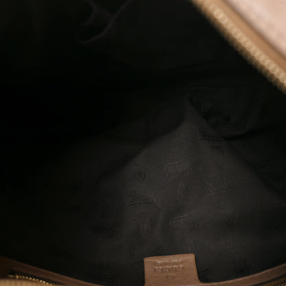 Gucci Calfskin Suede Large Horsebit Web Hobo Tan 5 of 10