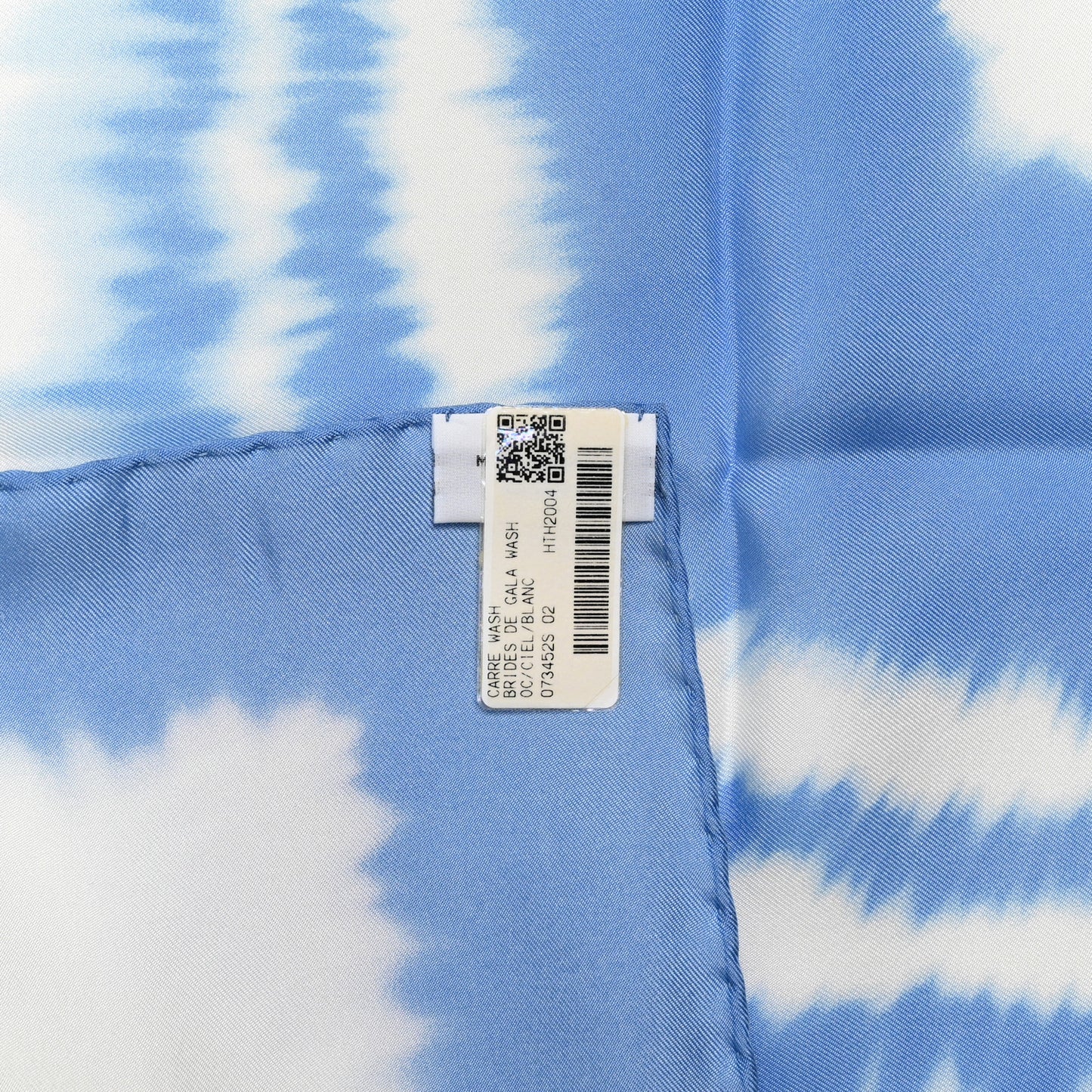 Silk Brides De Gala Wash Scarf 90 Ciel Blanc