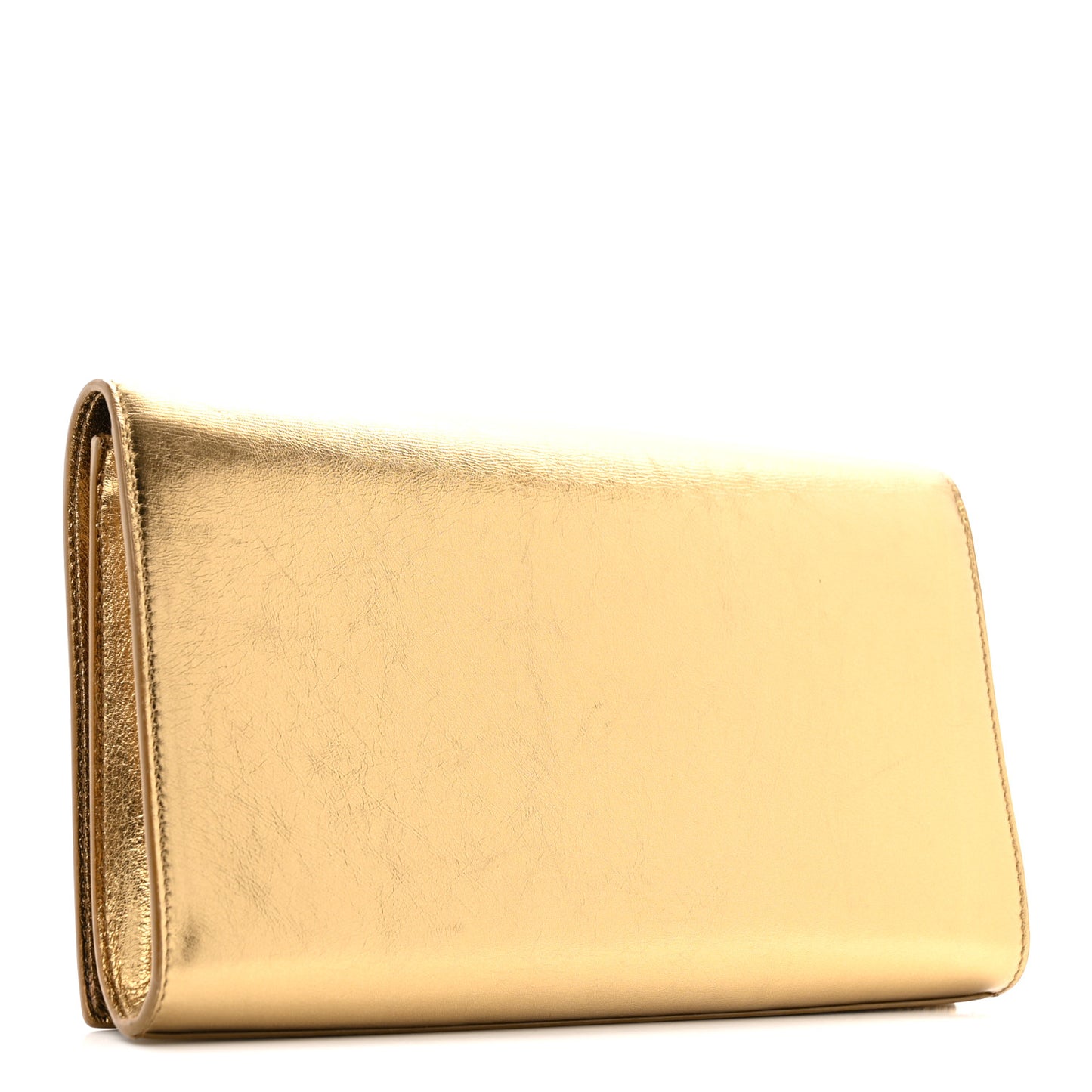 Metallic Calfskin Monogram Large Belle De Jour Clutch Gold