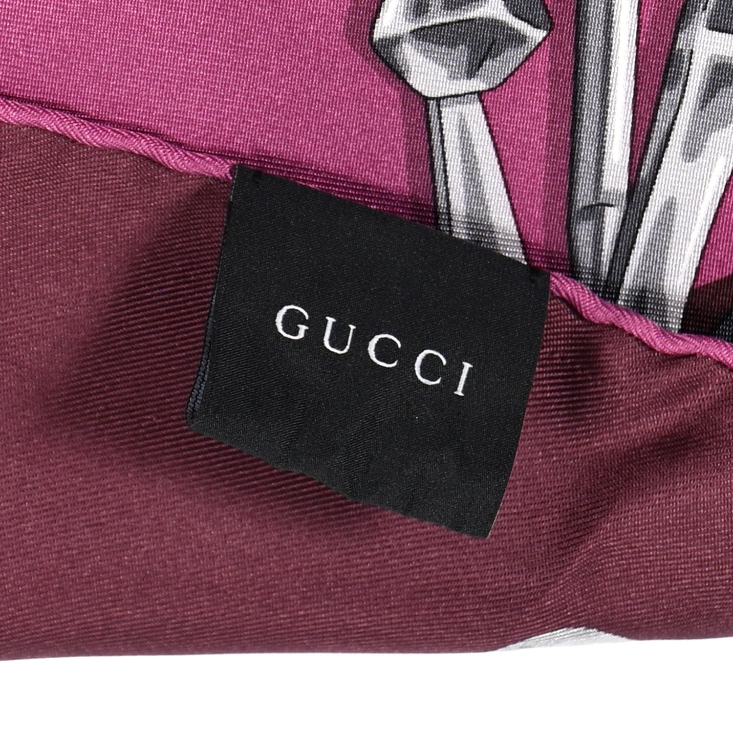Gucci Silk Twill Horsebit Square Scarf Purple 3 of 8