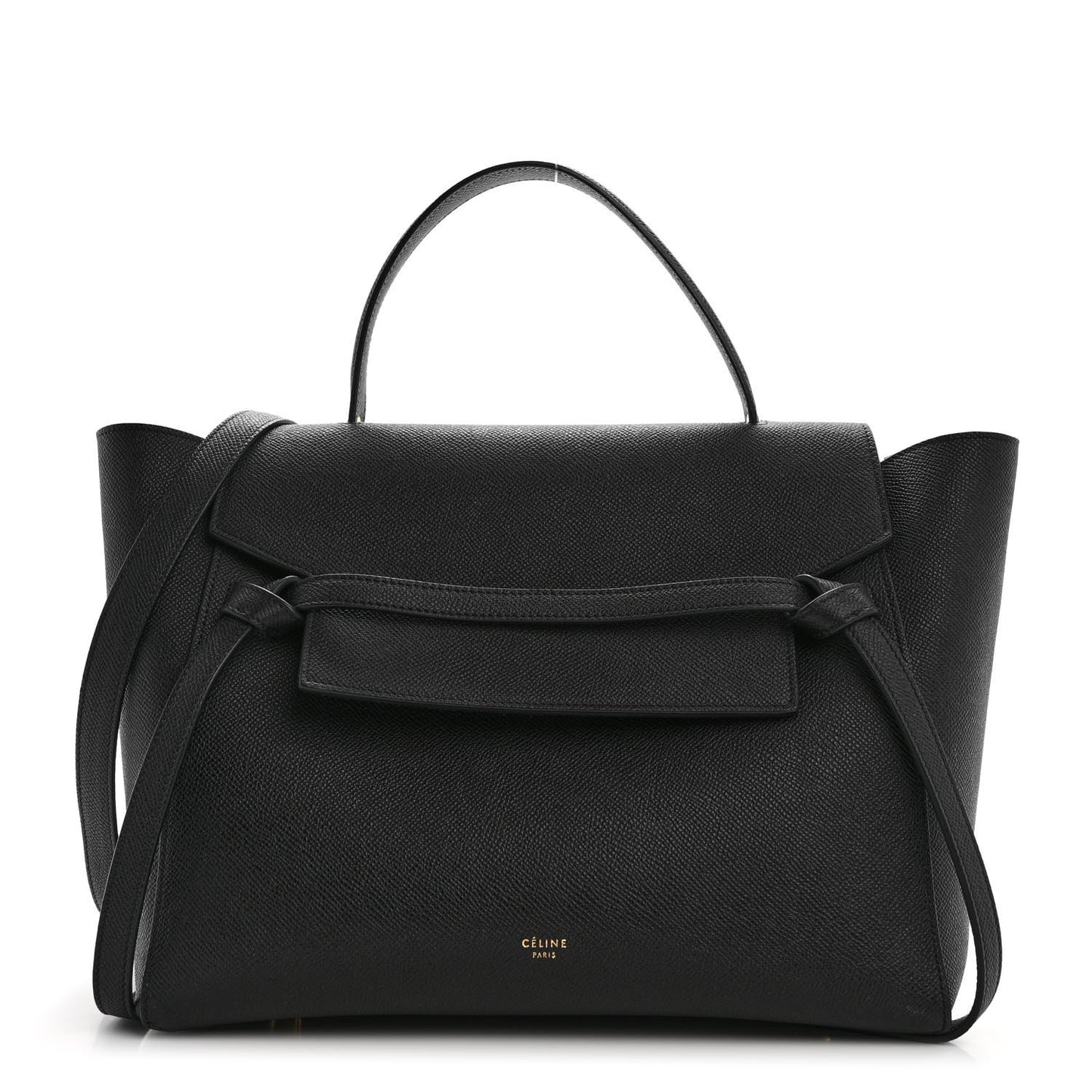 Grained Calfskin Mini Belt Bag Black