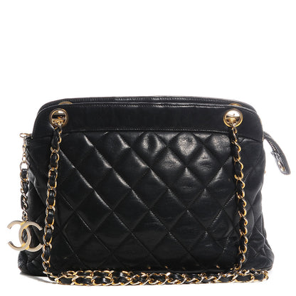 Chanel Lambskin Quilted Shoulder Bag Black 1 of 8
