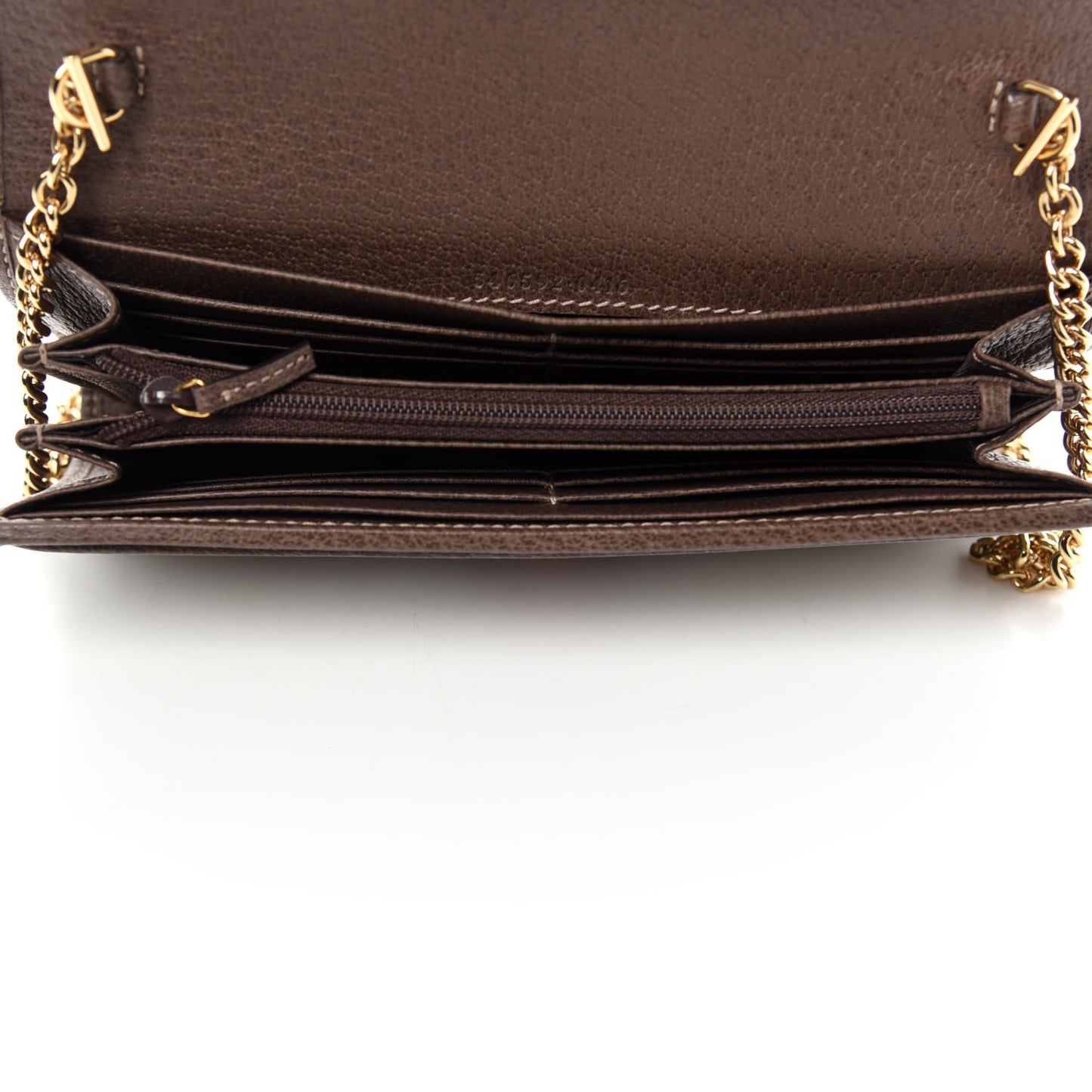 GG Supreme Monogram Web Ophidia Wallet On Chain Brown