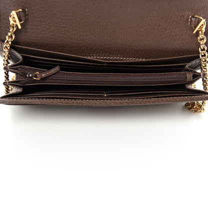 Gucci GG Supreme Monogram Web Ophidia Wallet On Chain Brown 5 of 12