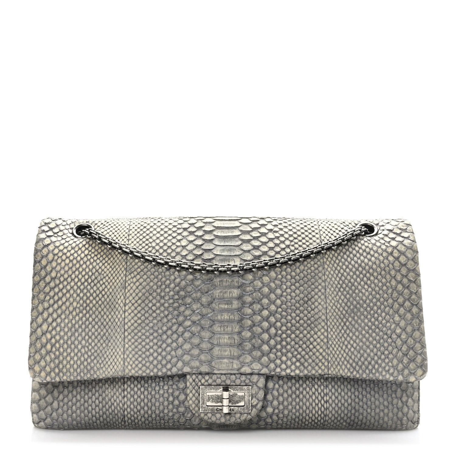 Chanel Snakeskin 2.55 Reissue 228 Flap Light Blue 1 of 9