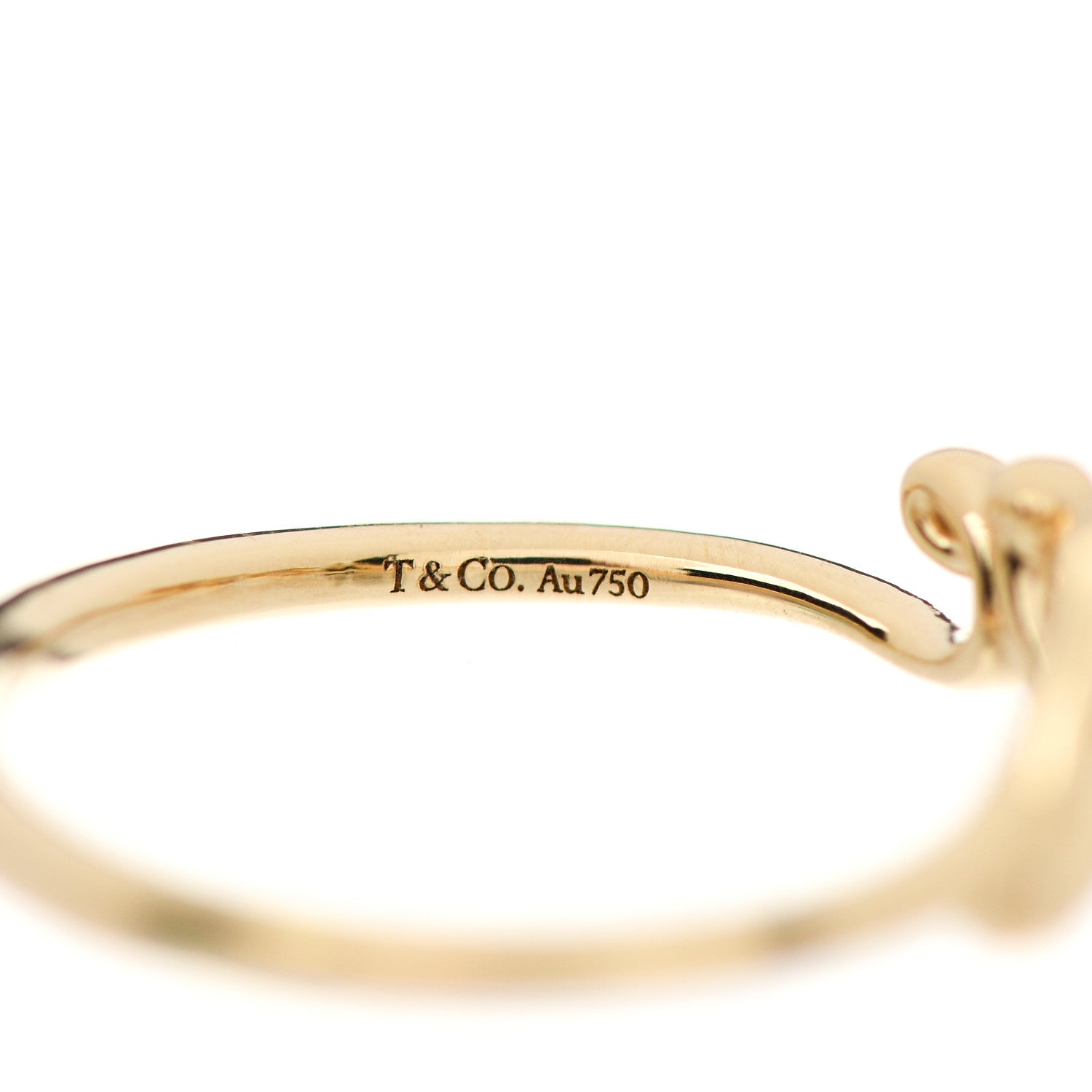 Tiffany 18K Yellow Gold Mini Paloma's Graffiti Love Ring 54 7 4 of 6