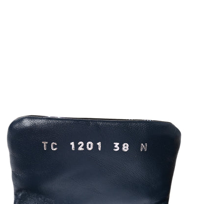 Louis Vuitton Nylon Monogram Womens Pool Pillow Comfort Mules 38 Navy Blue 8 of 9