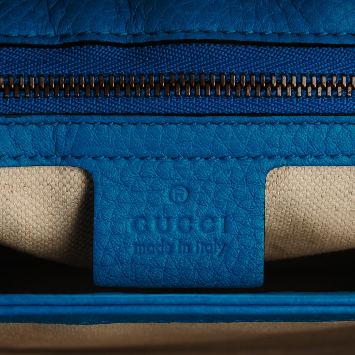 Calfskin GG Marmont Shoulder Bag Turquoise