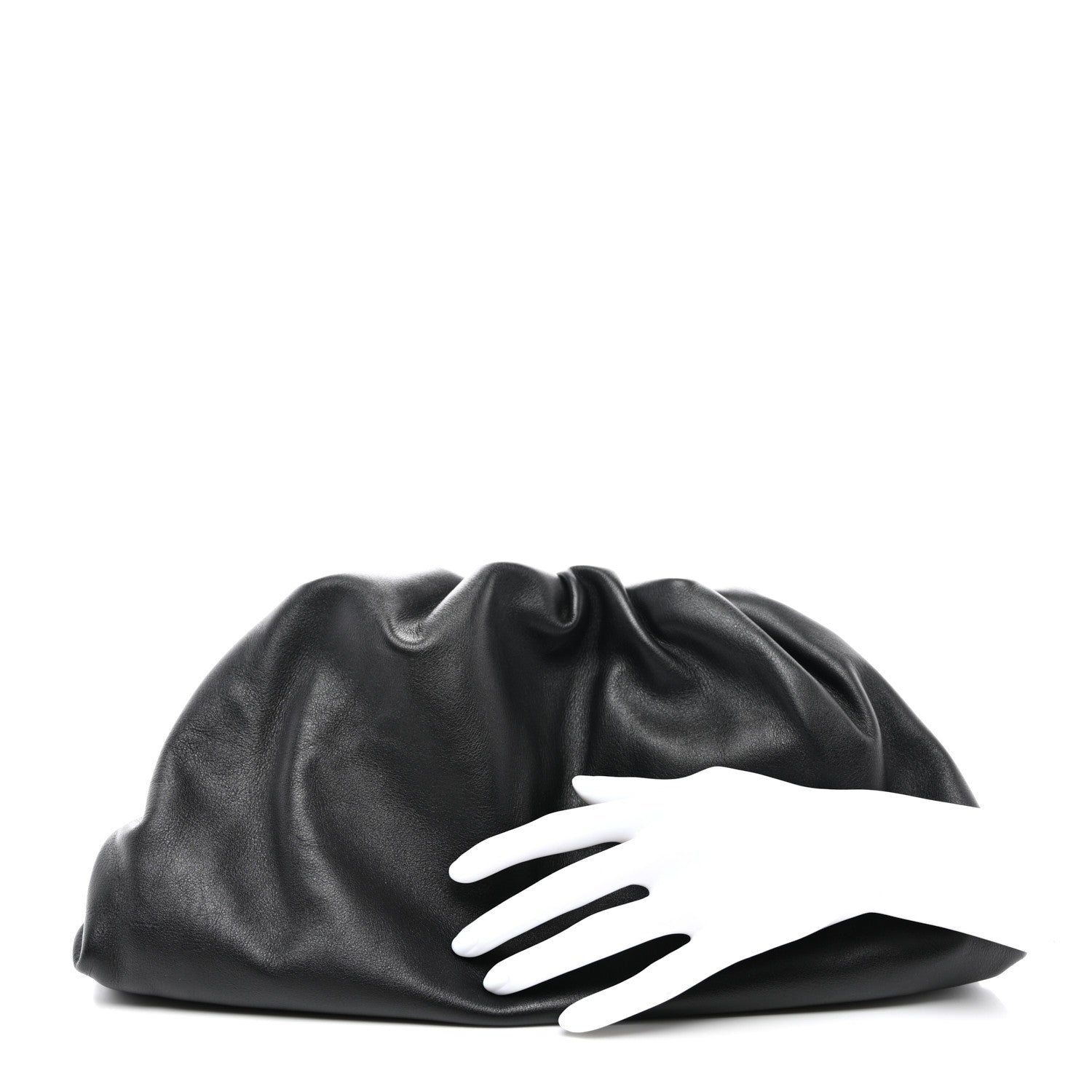 Bottega Veneta Smooth Butter Calf The Pouch Oversized Clutch Black 2 of 8