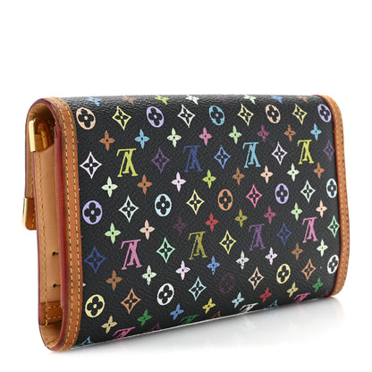 Louis Vuitton Monogram Multicolor Porte Tresor International Wallet Black 3 of 18