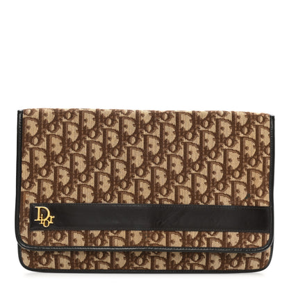 Christian Dior Monogram Pouch Clutch Brown 1 of 10